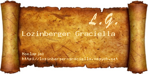 Lozinberger Graciella névjegykártya